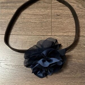 Hollister Black Belt with Navy Floral Accent